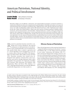 American Patriotism, National Identity, and Political