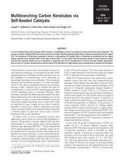 Multibranching Carbon Nanotubes via Self