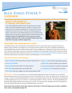 Overview of the Blue Zones Power 9