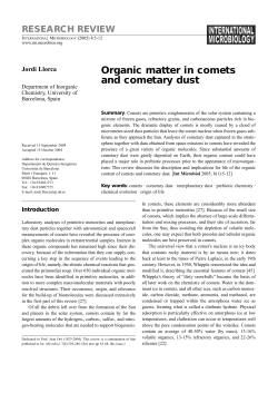 Organic matter in comets and cometary dust
