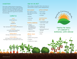 our brochure - Morrisville Community Garden