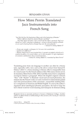 How Mimi Perrin Translated Jazz Instrumentals into French Song