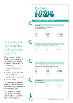 Comparative and superlative adjectives