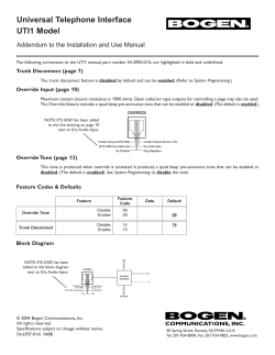 Universal Telephone Interface UTI1 Model