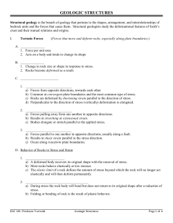 GEOLOGIC STRUCTURES