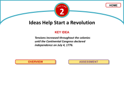 Ideas Help Start a Revolution