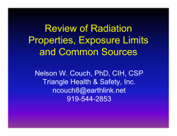 Review of Radiation Properties, Exposure Limits and Common