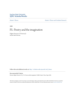 PI: Poetry and the imagination - SJSU ScholarWorks
