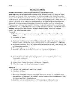 Lab Properties of Water