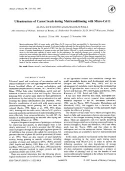 Ultrastructure of Carrot Seeds during Matriconditioning with Micro