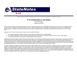 P-16 Collaboration in the States - Education Commission of the States