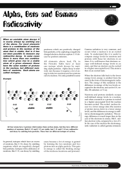 Alpha, Beta and Gamma Radioactivity