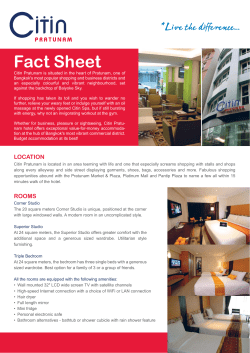 Fact Sheet - Citin Pratunam