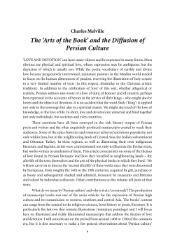 The `Arts of the Book` and the Diffusion of Persian Culture