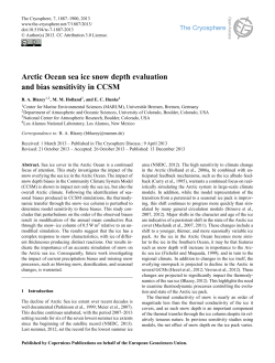 Arctic Ocean sea ice snow depth evaluation and