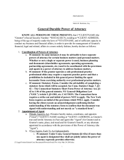 General Durable Power of Attorney