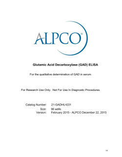 Glutamic Acid Decarboxylase (GAD) ELISA