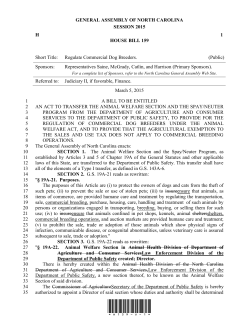 House Bill #159 - North Carolina General Assembly