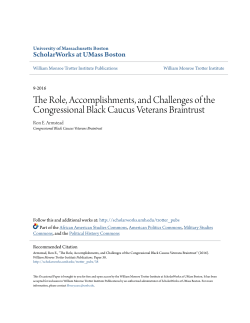 The Role, Accomplishments, and Challenges of the Congressional