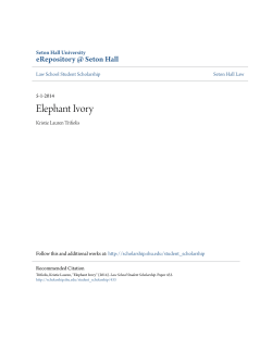 Elephant Ivory - eRepository @ Seton Hall
