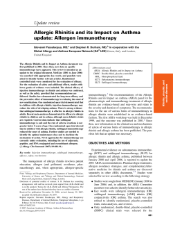 Allergen immunotherapy - Journal of Allergy and Clinical Immunology