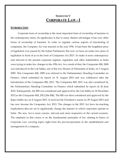 Sem-V Corporate Law-I