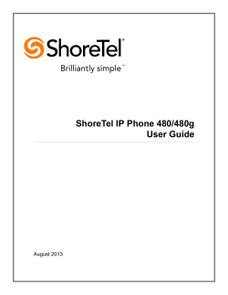ShoreTel IP Phone 480/480g User Guide