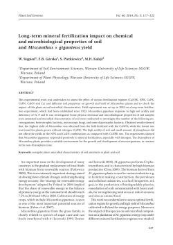 Long-term mineral fertilization impact on chemical and