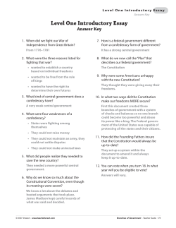Branches of Government Answer Keys