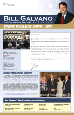 Bill Galvano Newsletter - To Inform Families First