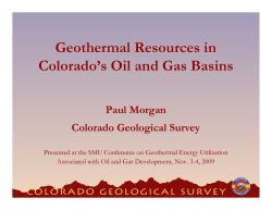 Geothermal Resources in Colorado`s Oil and Gas Basins