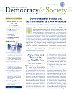 Democracy and Security in the Middle East