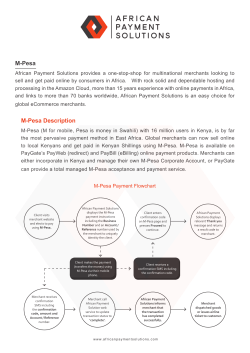 M-Pesa M-Pesa Description - African Payment Solutions