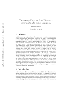 The Average Projected Area Theorem