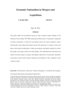 Economic Nationalism in Mergers and Acquisitions