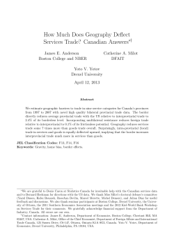 How Much Does Geography Deflect Services Trade?