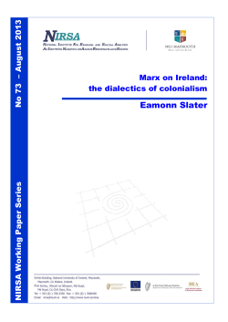 Marx on Ireland - Maynooth University