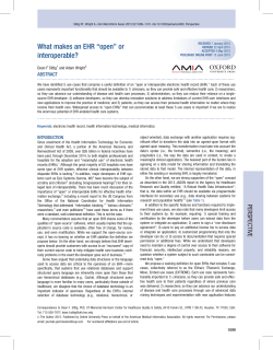 What makes an EHR “open” or interoperable?