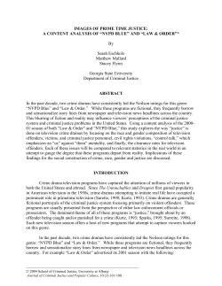IMAGES OF PRIME TIME JUSTICE: A CONTENT ANALYSIS OF