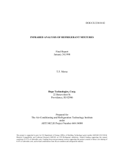 Infrared analysis of refrigerant mixtures