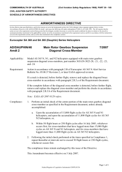 AIRWORTHINESS DIRECTIVE AD/DAUPHIN/46 Amdt 2 Main Rotor