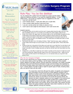 Role Play: You be the dietitian