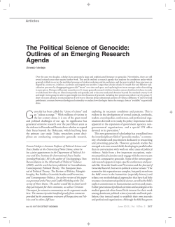 The Political Science of Genocide