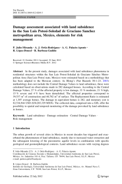 Damage assessment associated with land subsidence in the San