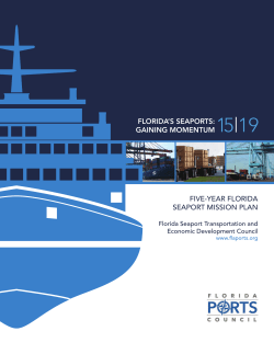 five-year florida seaport mission plan florida`s seaports