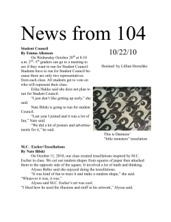 Student Council By Emma Allenson On Wednesday October 20th at