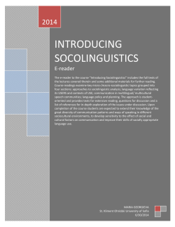 Introducing SociolinguisticsMG