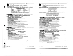 Adverbs (Modifying Verbs) * Practice 1 Adverbs (Modifying