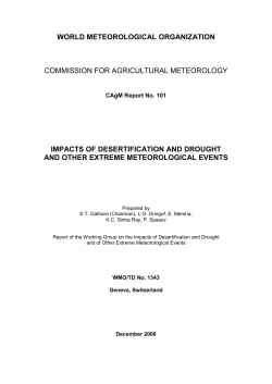 Impacts of Desertification and Drought and Other Extreme