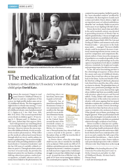 The medicalization of fat
